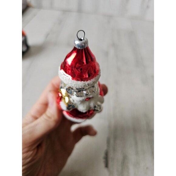 Antique West Germany Santa Mercury glass bag ornament Xmas tree - Picture 9 of 11